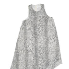 ZIMMERMANN Womens Black & White Snake Print Silk Sleeveless Asymmetric Midi