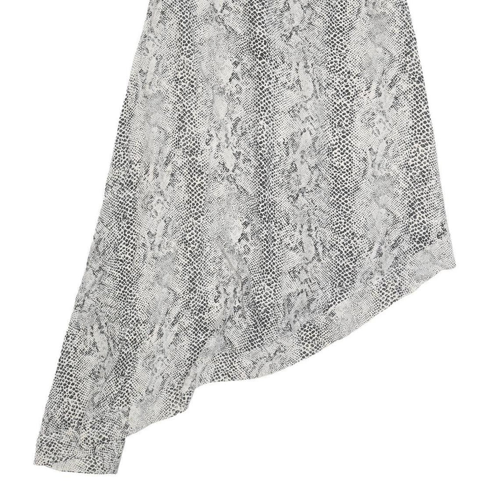 ZIMMERMANN Womens Black & White Snake Print Silk Sleeveless Asymmetric Midi