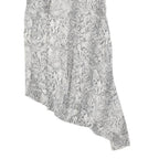 ZIMMERMANN Womens Black & White Snake Print Silk Sleeveless Asymmetric Midi