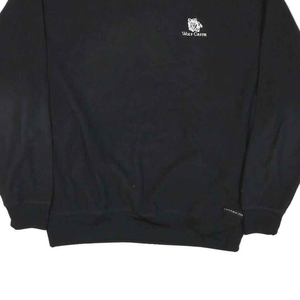 NIKE Mens Black Wolf Creek Crew Neck L Sweatshirt Polyester Blend Casual