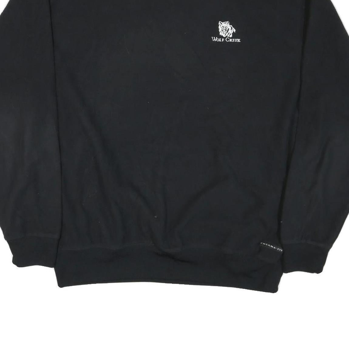 NIKE Mens Black Wolf Creek Crew Neck L Sweatshirt Polyester Blend Casual