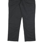 DICKIES Mens Slim Black Trousers W36 L30 Cotton Blend Zip Classic Straight