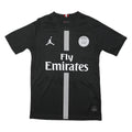 PARIS Mens Black Fly Emirates Football Shirt M Short Sleeve Round Neck Jordan 23