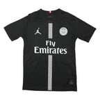 PARIS Mens Black Fly Emirates Football Shirt M Short Sleeve Round Neck Jordan 23