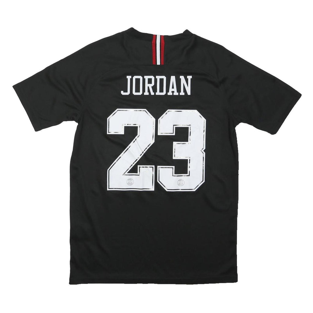 PARIS Mens Black Fly Emirates Football Shirt M Short Sleeve Round Neck Jordan 23