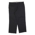 DICKIES Mens Cotton Blend Black Relaxed Straight Trousers W38 L30 Workwear