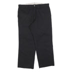 DICKIES Mens Cotton Blend Black Relaxed Straight Trousers W38 L30 Workwear