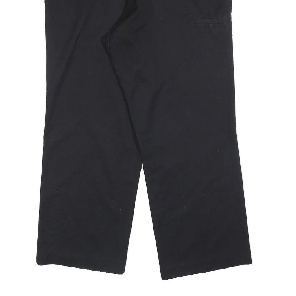 DICKIES Mens Cotton Blend Black Relaxed Straight Trousers W38 L30 Workwear