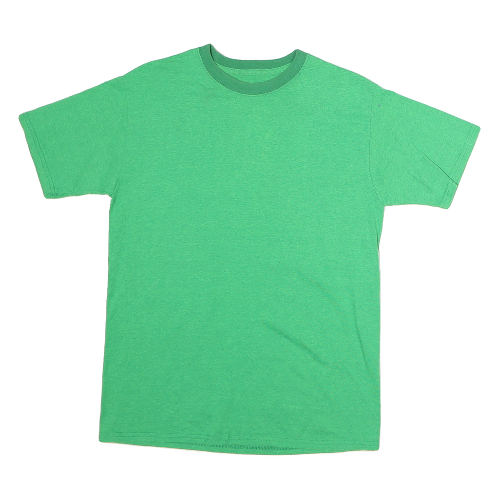 FRUIT OF THE LOOM Boys Green 2XL Plain T-Shirt Short Sleeve Crew Neck Basic