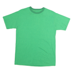 FRUIT OF THE LOOM Boys Green 2XL Plain T-Shirt Short Sleeve Crew Neck Basic