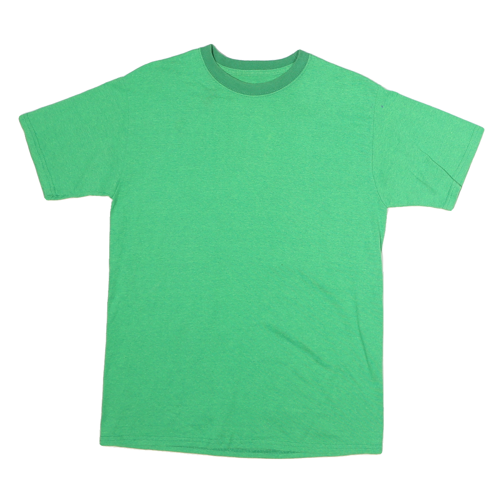 FRUIT OF THE LOOM Boys Green 2XL Plain T-Shirt Short Sleeve Crew Neck Basic
