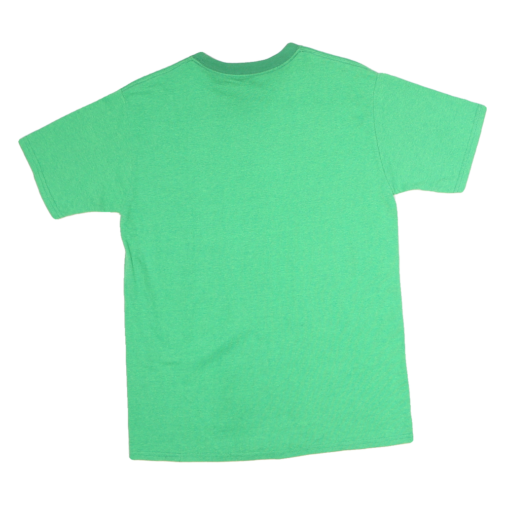 FRUIT OF THE LOOM Boys Green 2XL Plain T-Shirt Short Sleeve Crew Neck Basic