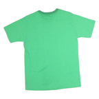 FRUIT OF THE LOOM Boys Green 2XL Plain T-Shirt Short Sleeve Crew Neck Basic