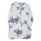JOULES Womens Day Dress Grey Floral Long Sleeve Short UK 12