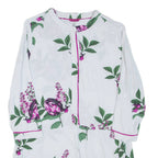 JOULES Womens Day Dress Grey Floral Long Sleeve Short UK 12