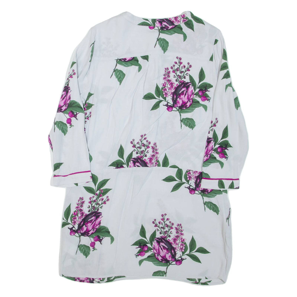 JOULES Womens Day Dress Grey Floral Long Sleeve Short UK 12