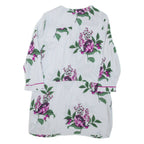 JOULES Womens Day Dress Grey Floral Long Sleeve Short UK 12