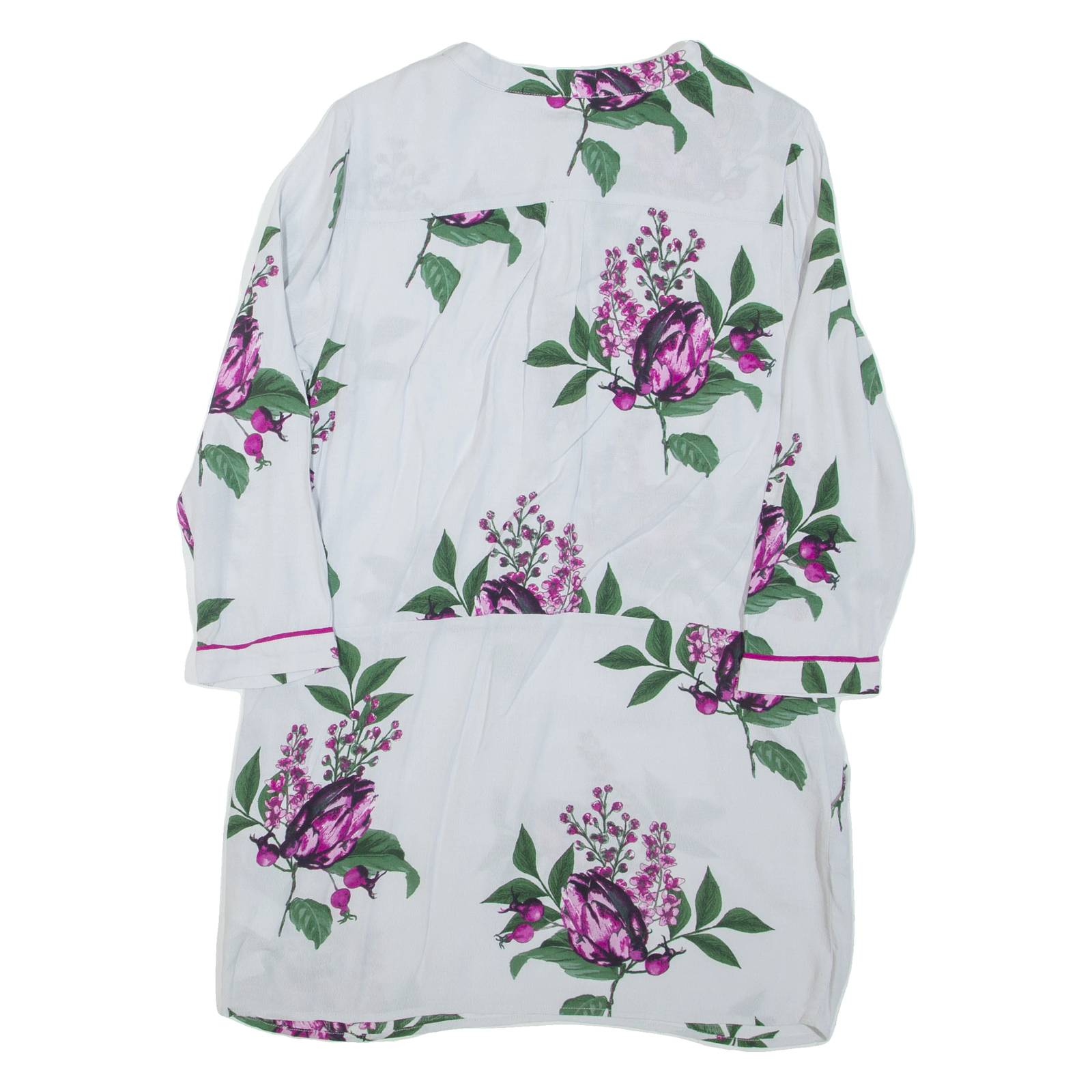 JOULES Womens Day Dress Grey Floral Long Sleeve Short UK 12
