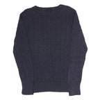 POLO RALPH LAUREN Mens Navy Blue Wool Cable Knit Crew Neck Jumper XL Classic