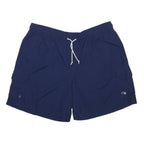 CHAMPION Mens Navy Blue Cargo Shorts XL W36 Elastic Waist Drawstring