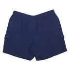 CHAMPION Mens Navy Blue Cargo Shorts XL W36 Elastic Waist Drawstring