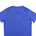 ADIDAS Mens Blue & White Reno 1868 FC Football Shirt L Short Sleeve V-Neck