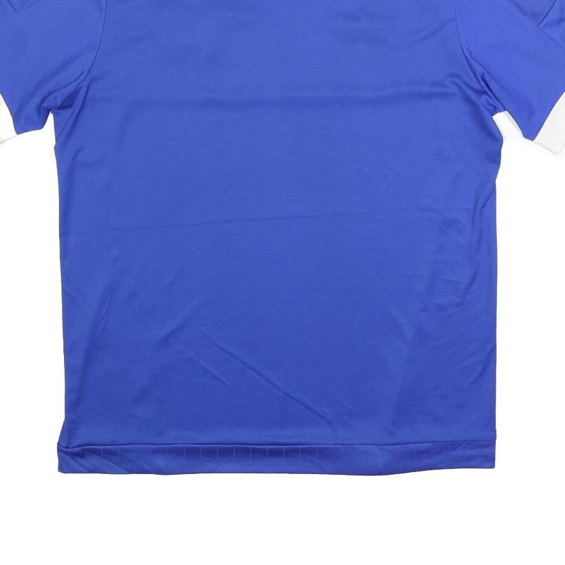 ADIDAS Mens Blue & White Reno 1868 FC Football Shirt L Short Sleeve V-Neck