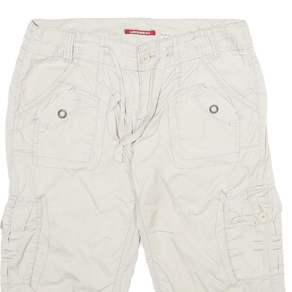 UNION BAY Womens Shorts Beige Cargo Cotton M W32 Casual Pocketed Summer