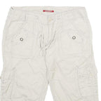 UNION BAY Womens Shorts Beige Cargo Cotton M W32 Casual Pocketed Summer