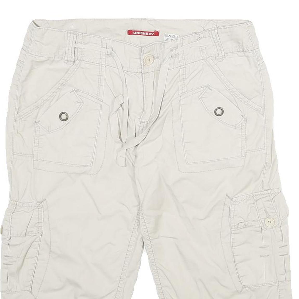 UNION BAY Womens Shorts Beige Cargo Cotton M W32 Casual Pocketed Summer