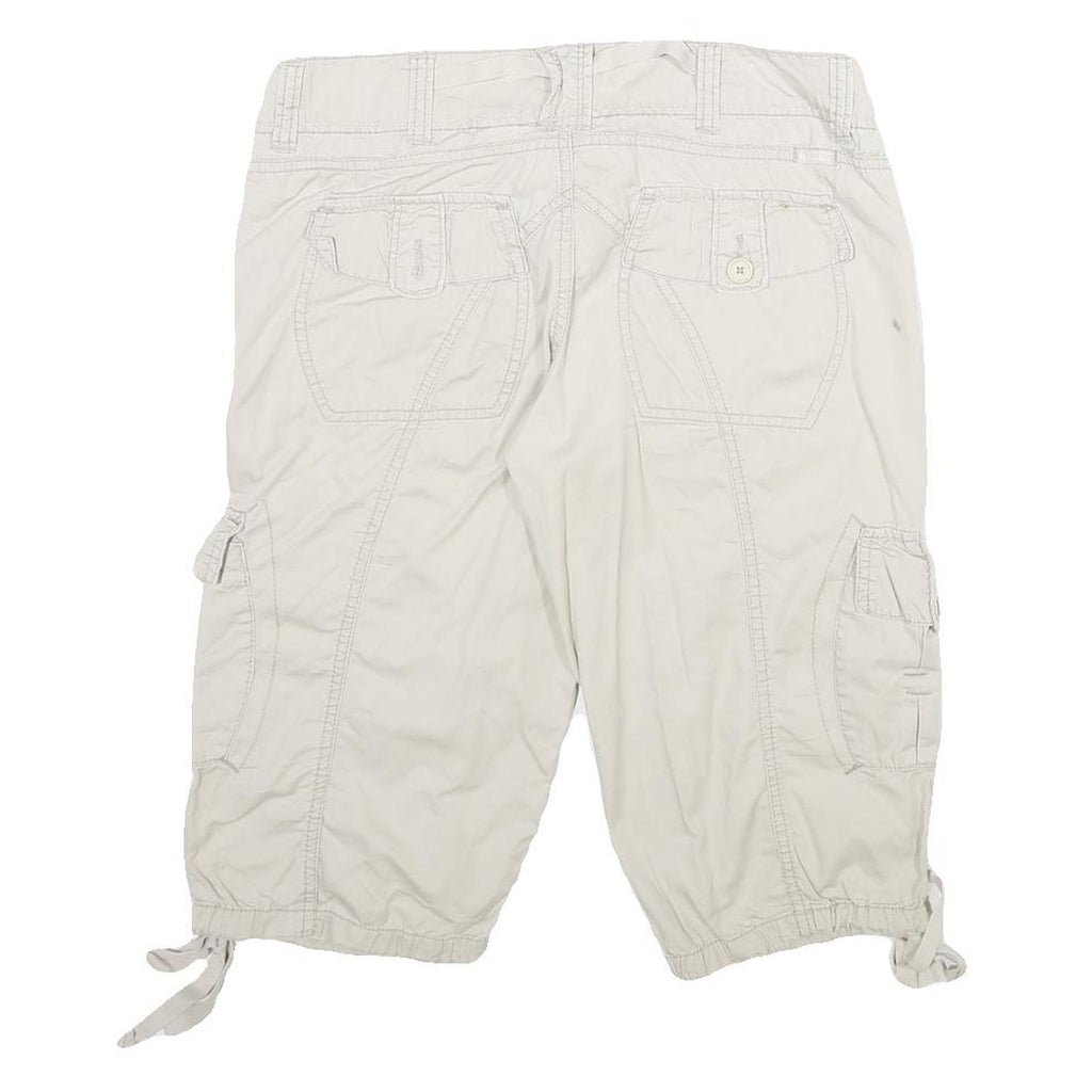UNION BAY Womens Shorts Beige Cargo Cotton M W32 Casual Pocketed Summer