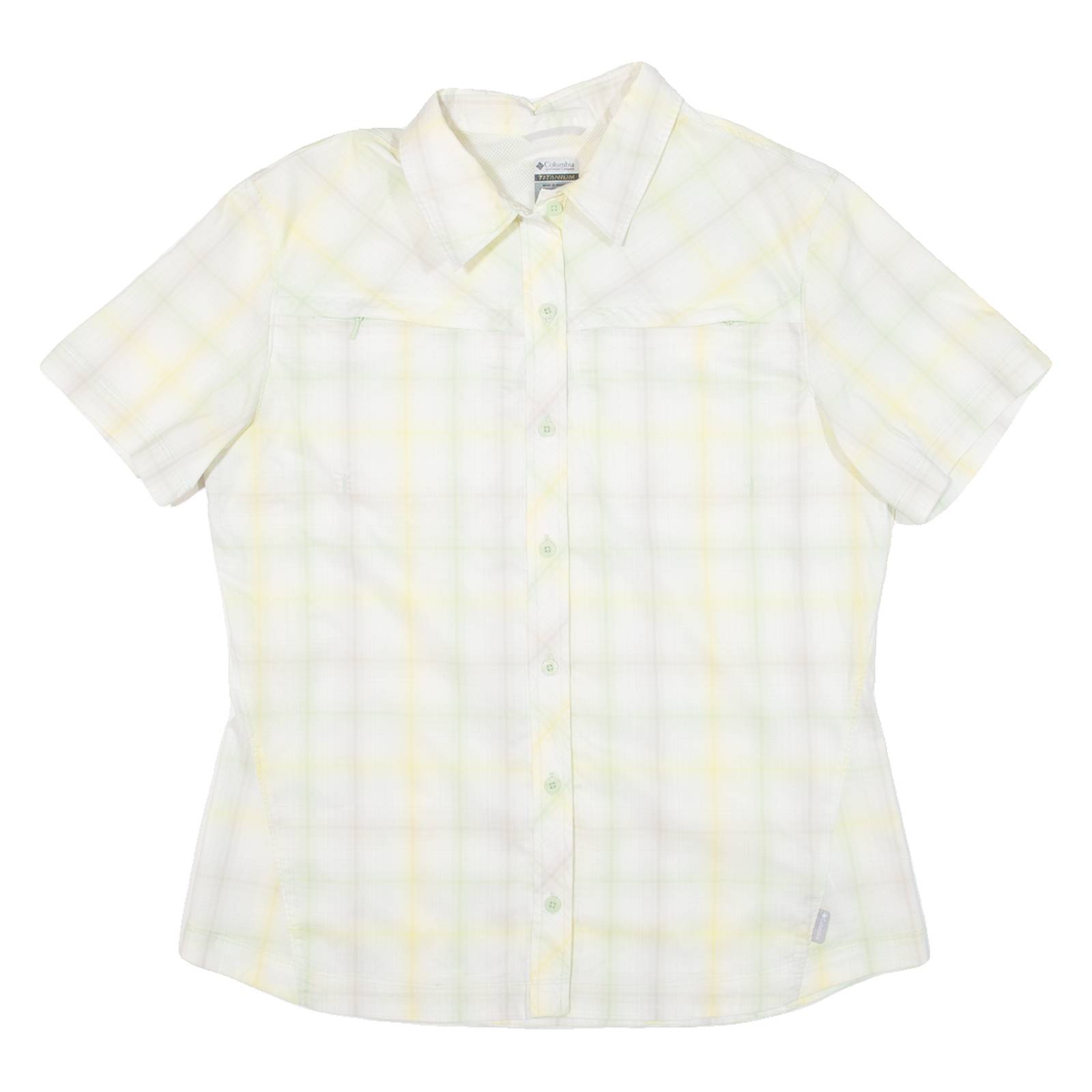 COLUMBIA Womens Shirt Yellow Check L