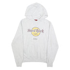 HARD ROCK CAFE Mens Grey Hoodie M Cotton Blend Pullover Casual Hoodie