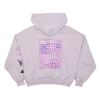 KARL KANI Womens Lilac Hoodie XS Kani Logo Embroidered Sleeve Print