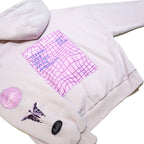 KARL KANI Womens Lilac Hoodie XS Kani Logo Embroidered Sleeve Print
