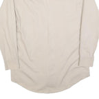 WRANGLER Mens Cream Cotton Shirt L Button-Down Western Style Long Sleeve