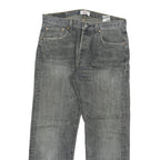 LEVI'S 501 Mens Jeans Grey Regular Straight Denim Medium W32 L28 Button Closure