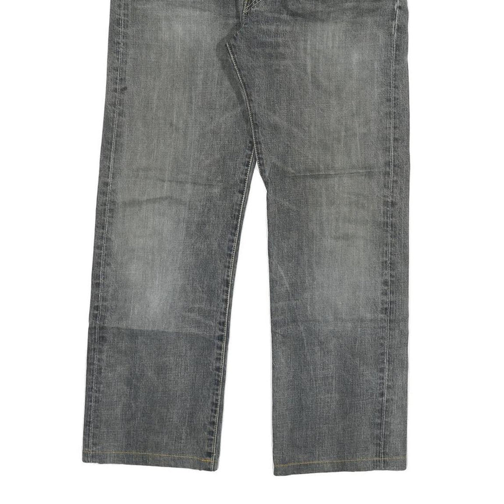 LEVI'S 501 Mens Jeans Grey Regular Straight Denim Medium W32 L28 Button Closure