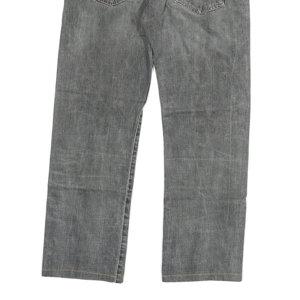 LEVI'S 501 Mens Jeans Grey Regular Straight Denim Medium W32 L28 Button Closure