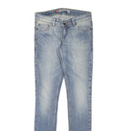 LEVI'S Womens Slim Blue Denim Light Wash Jeans W28 L33 Classic Cotton Blend Zip