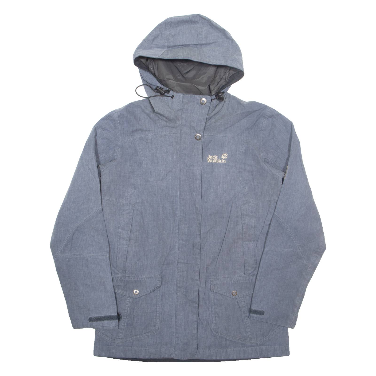 JACK WOLFSKIN Womens Jacket Grey Hooded M