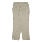 SCHOFFEL Womens Regular Beige Polyester Blend Zip Trousers W30 L30 Outdoor