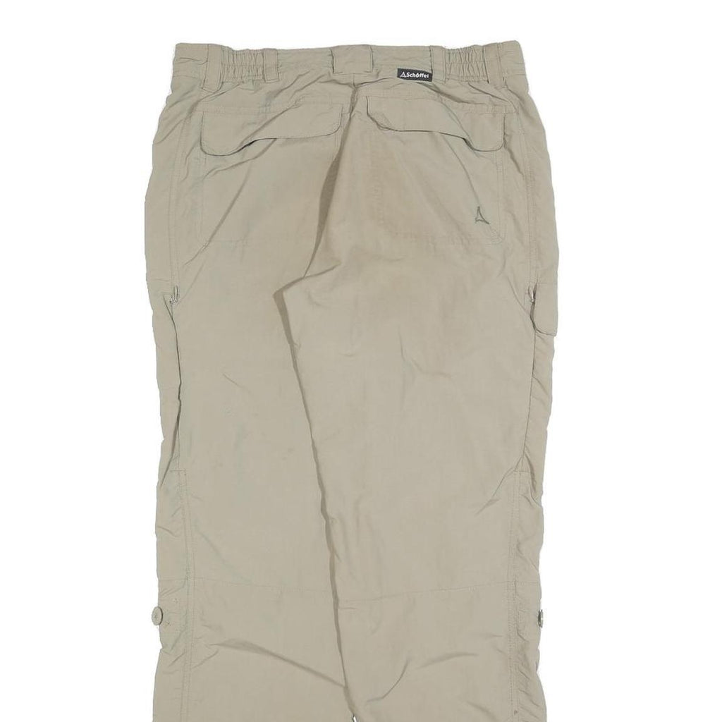 SCHOFFEL Womens Regular Beige Polyester Blend Zip Trousers W30 L30 Outdoor