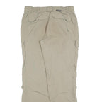 SCHOFFEL Womens Regular Beige Polyester Blend Zip Trousers W30 L30 Outdoor