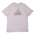 ADIDAS Mens Purple Graphic T-Shirt XL Short Sleeve Crew Neck Cotton Blend