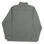 REEBOK Mens Grey 1/4 Zip Sweatshirt L Cotton Pullover Sports Casual Activewear