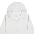 CALVIN KLEIN PERFORMANCE Womens Grey Hooded Plain Full Zip Jumper XL Lightweight