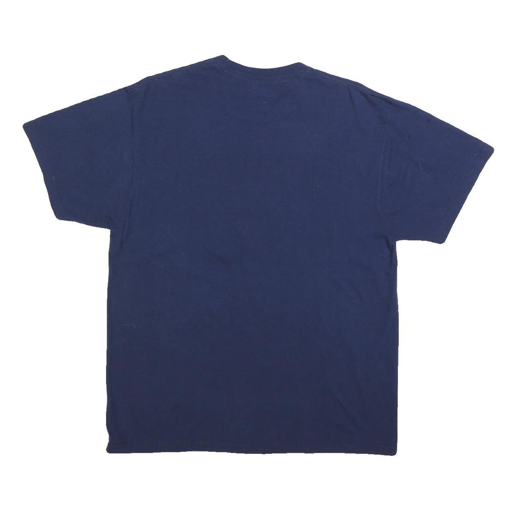 NFL Mens Blue Super Bowl XLVIII Graphic T-Shirt L Short Sleeve Crew Neck