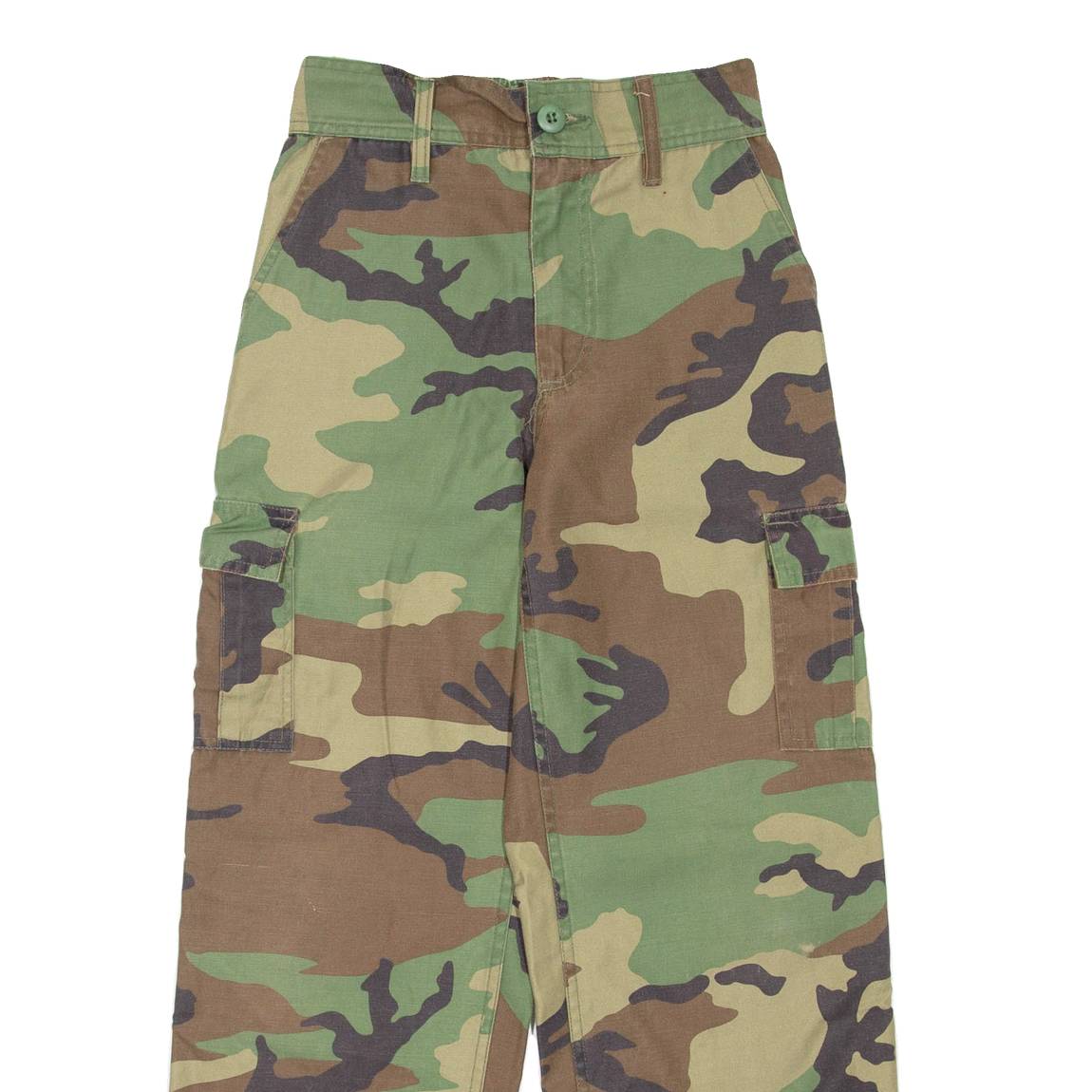 Camo Womens Trousers Green Regular Straight W25 L26