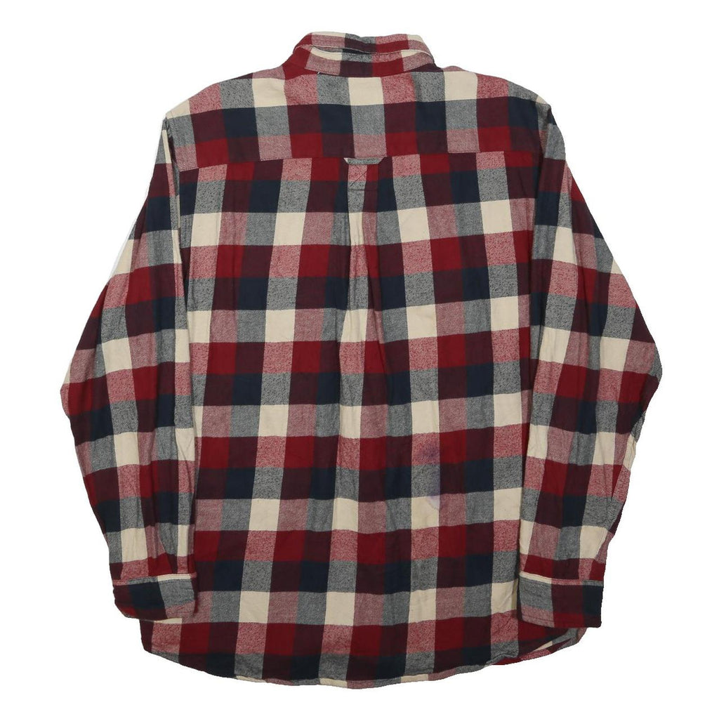 RED HEAD BRAND CO. Mens Red & Blue Check Shirt L Button Down Cotton Casual Wear